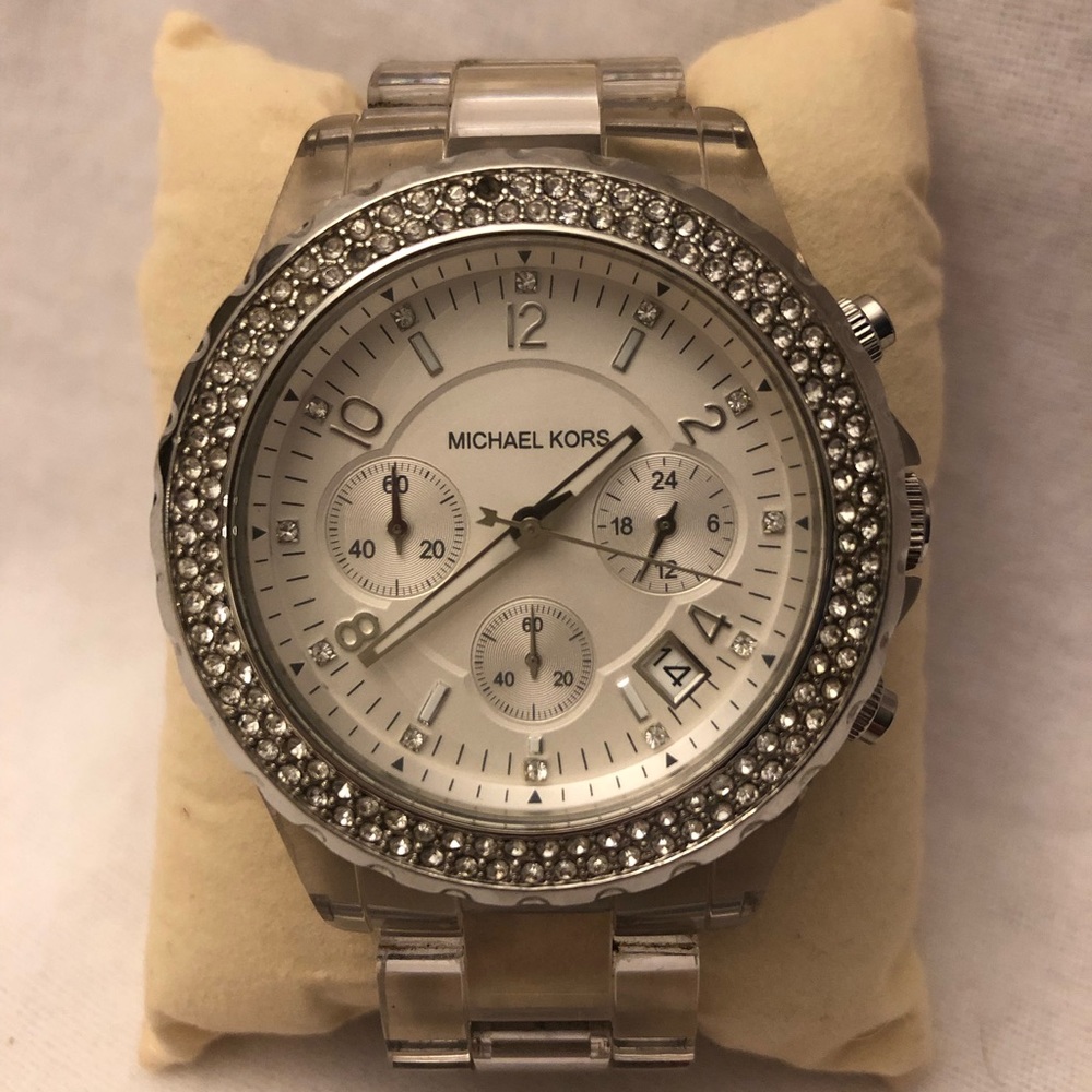 Michael Kors Clear and Crystal Women’s Watch